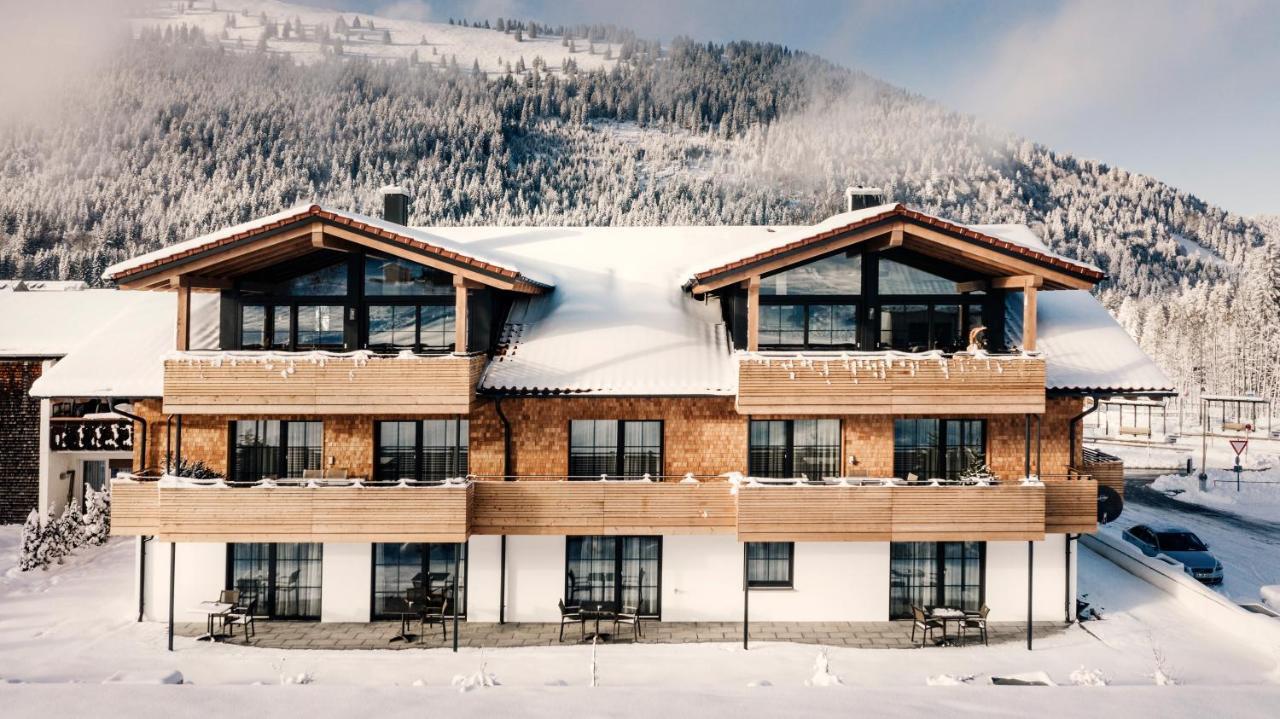 Alpin Lodges - Moderne Appartements Mit Zugang Zu 3000 Qm Spa Panoramahotel Oberjoch Bad Hindelang Kültér fotó