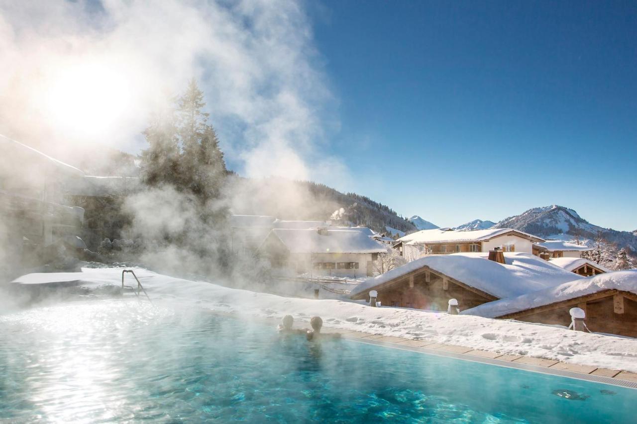 Alpin Lodges - Moderne Appartements Mit Zugang Zu 3000 Qm Spa Panoramahotel Oberjoch Bad Hindelang Kültér fotó