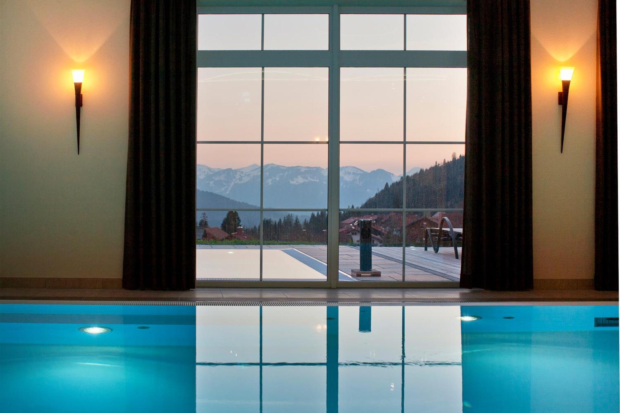 Alpin Lodges - Moderne Appartements Mit Zugang Zu 3000 Qm Spa Panoramahotel Oberjoch Bad Hindelang Kültér fotó
