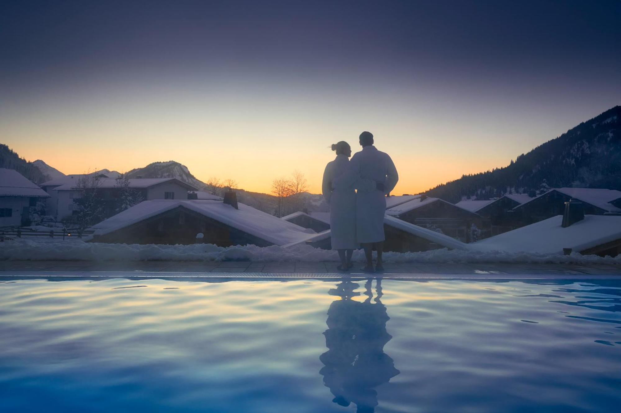 Alpin Lodges - Moderne Appartements Mit Zugang Zu 3000 Qm Spa Panoramahotel Oberjoch Bad Hindelang Kültér fotó