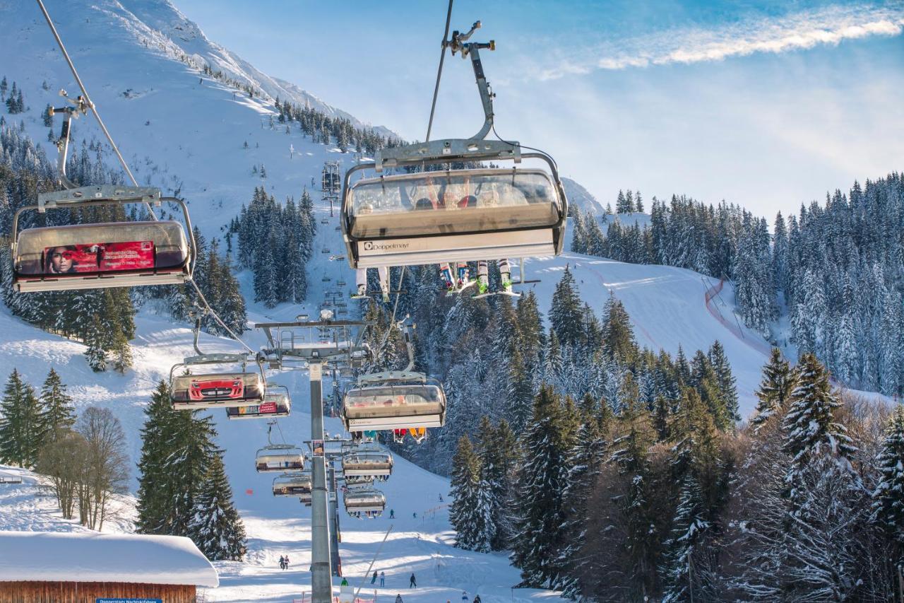Alpin Lodges - Moderne Appartements Mit Zugang Zu 3000 Qm Spa Panoramahotel Oberjoch Bad Hindelang Kültér fotó